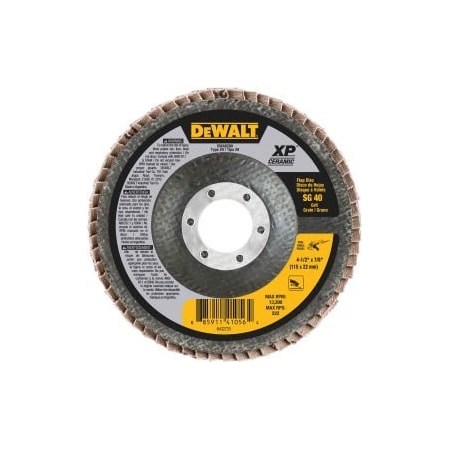 Dewalt DeWalt DWA8280 Flap Disc 4-1/2" X 7/8" T29 Ceramic 40 Grit - Pkg Qty 10 DWA8280